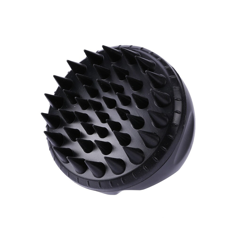 baby Shampoo Scalp Brush Pointed Hair Brush Shampoo Scalp Comb Head Hair Washing Cleaning Massager for kids#38: Black