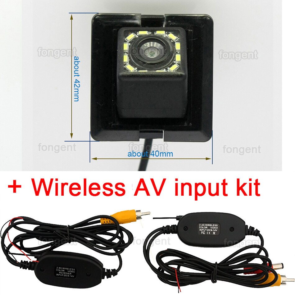 Vehicle Dynamic Trajectory Tracks Car Reversing Backup Rear View Camera For Toyota Prado 150 Parking Assistance: 12led Wireless