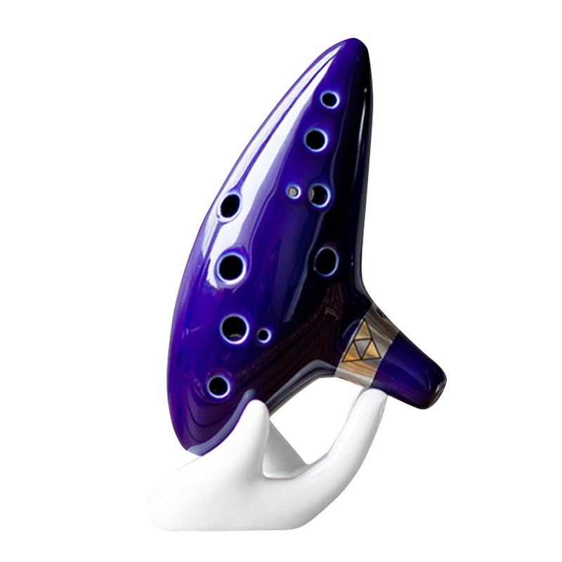 Nyligt ocarina med sangbog 12 huls alt c ocarinas leg med display stand beskyttelsestaske  s66