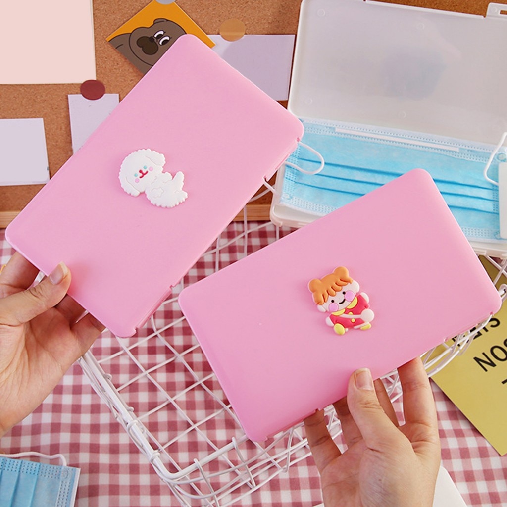 Mask Cover Bag Portable Facemask Holder Plastic Face Covering Storage Box Reusable Folders With Lids Storage Guardar Mascarillas