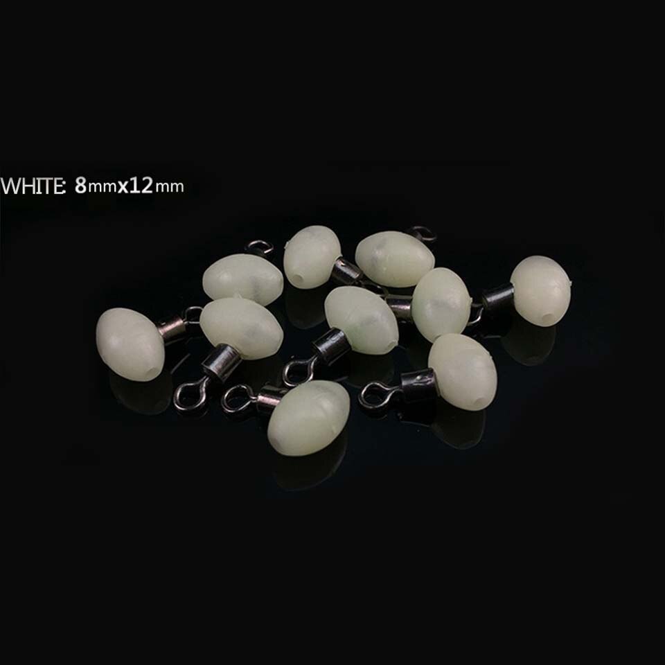 Connecteur de plate-forme à poulie en forme de T, accessoires de pêche lumineux en eau salée verte, pivots et perles croisés, 20 pièces/lot