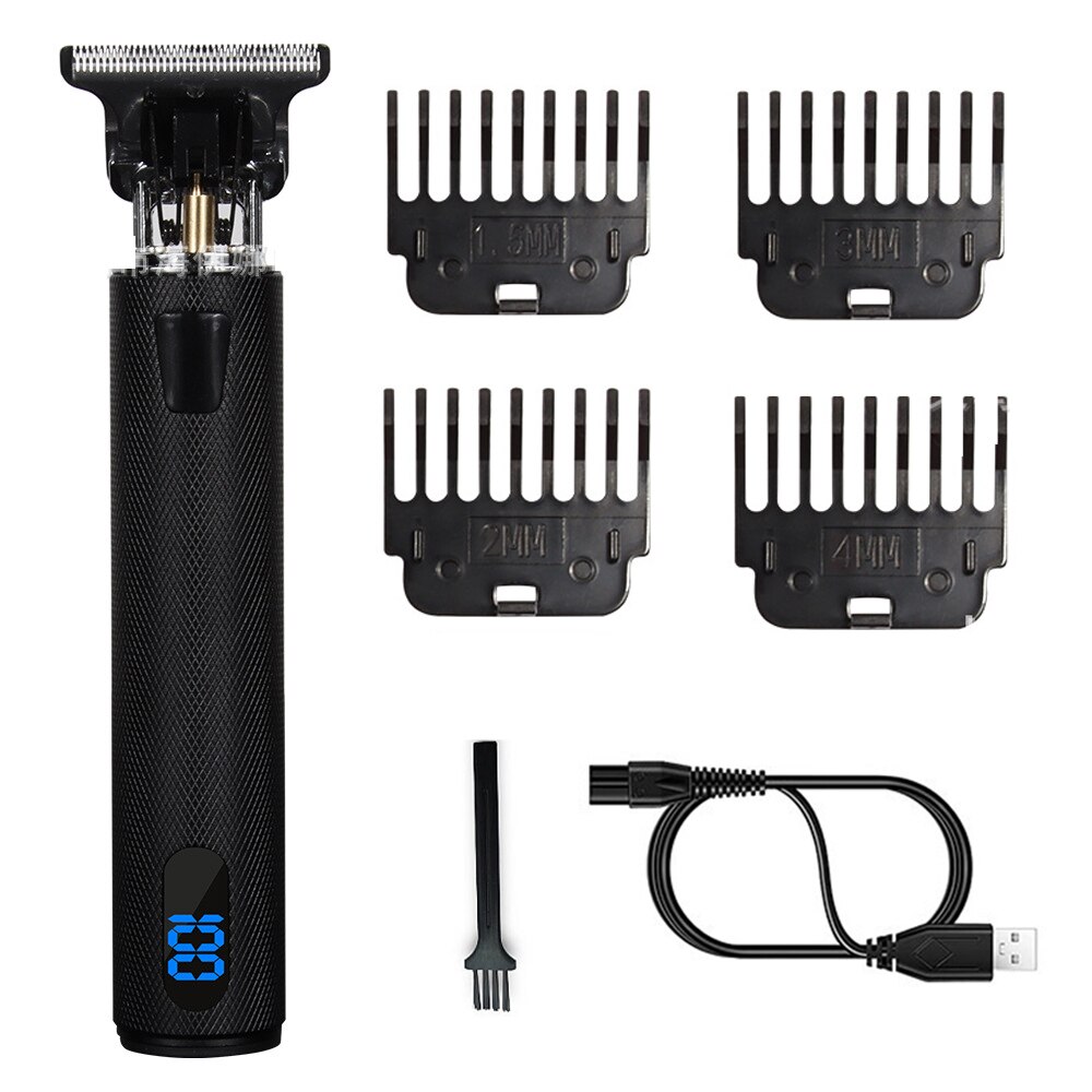 Elektrische Haar Schneiden Maschine Für Männer Drache Friseur Haar Trimmer 0mm Bart Rasierer USB kabellos Haar Haarschneidemaschine einstellen: Schwarz