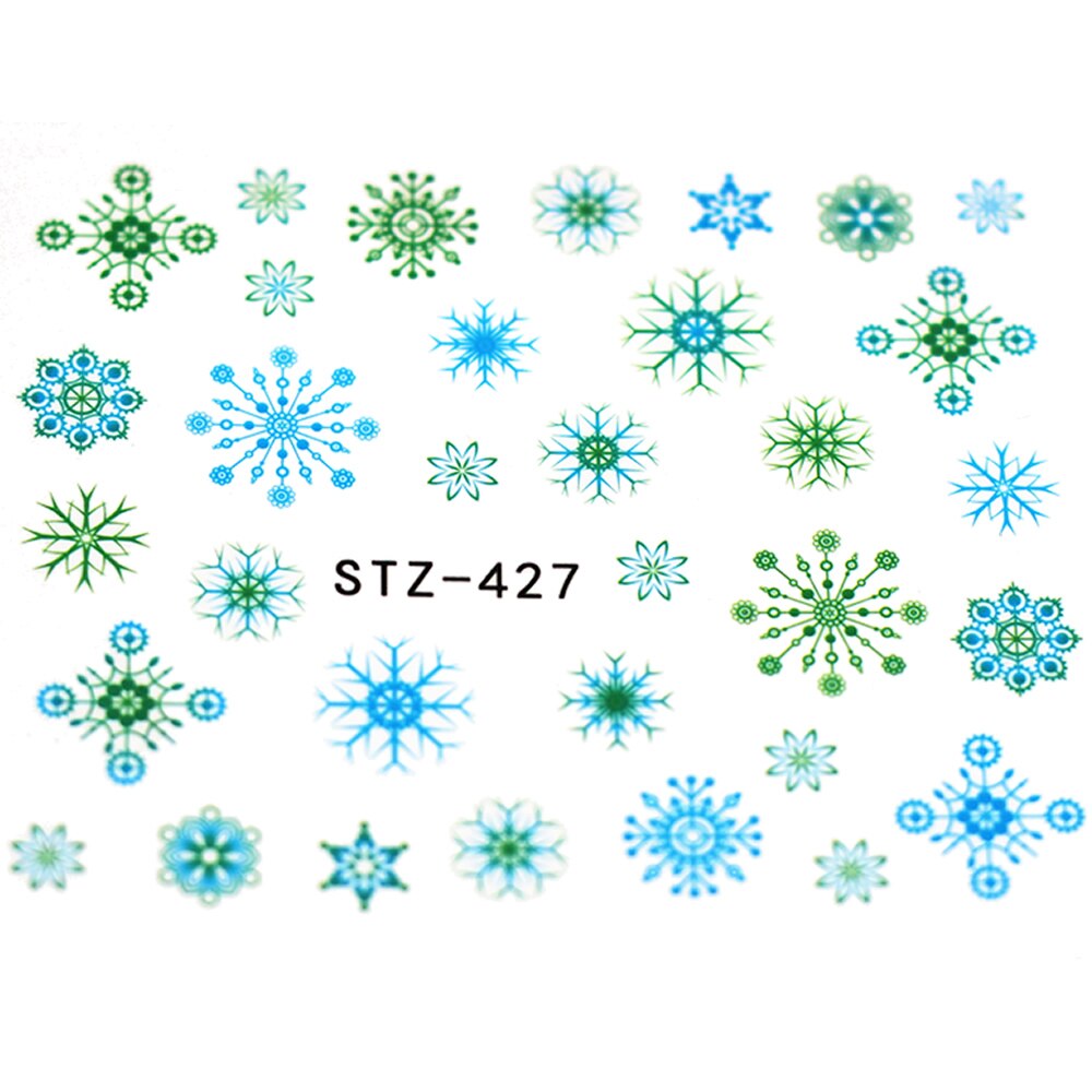 1Pc Schneeflocke Karikatur Wasser Transfer DIY NäGel Kunst Nagellack verrotten Farbe Lange-dauerhaft Nagellack Mädchen Nette nagel Dekoration Werkzeug: 12