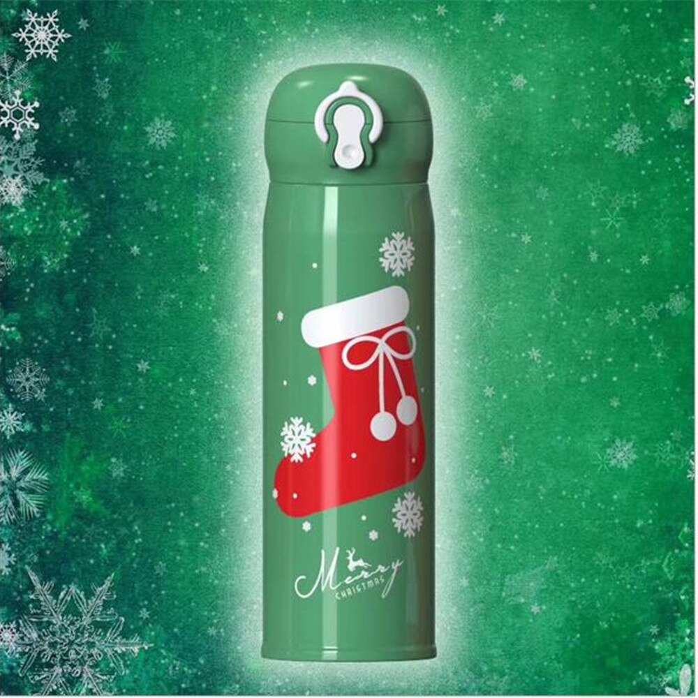 500ml Christmas Cup Cute Vacuum Flask Stainless Steel Mug Student Drinking Cup Year Christmas Portable Girl Lid Cup: 4