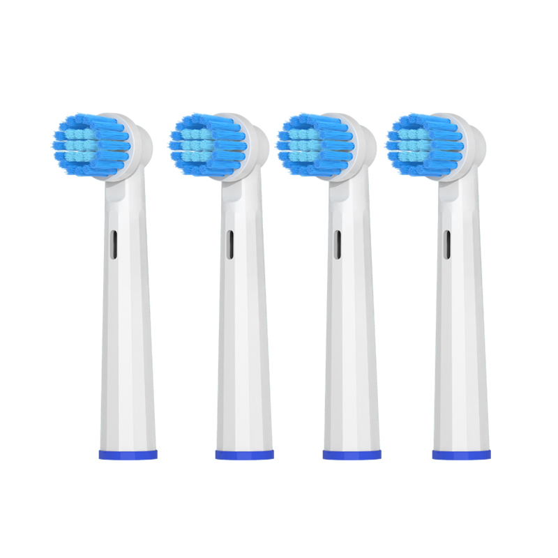 4/8/12/16PCS Voor OralB 650 Vervanging Opzetborstels Sonic Elektrische Vacuüm DuPon Tandenborstel Zachte haren Opzetborstels: Ivoor
