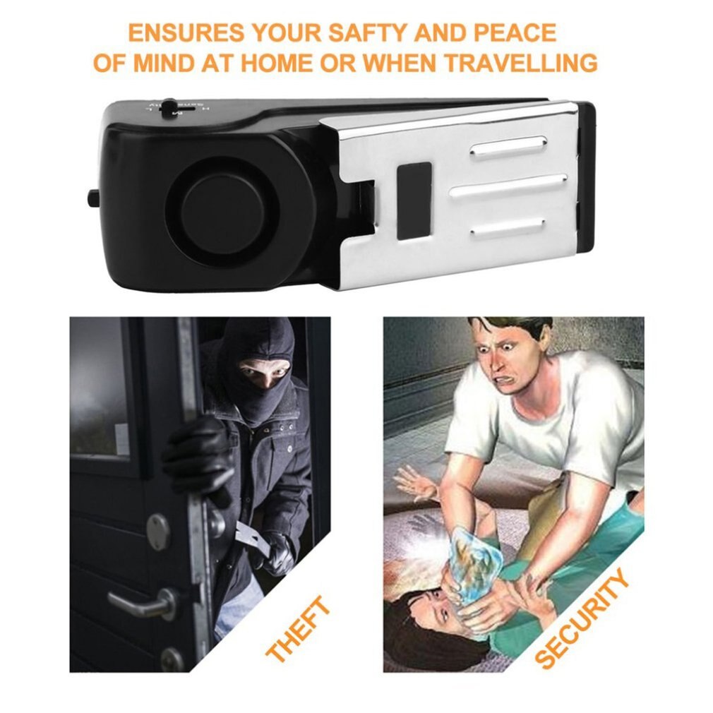120 dB Anti-theft Burglar Stop System Security Home Wedge Shaped Door Stop Stopper Alarm Block Blocking System