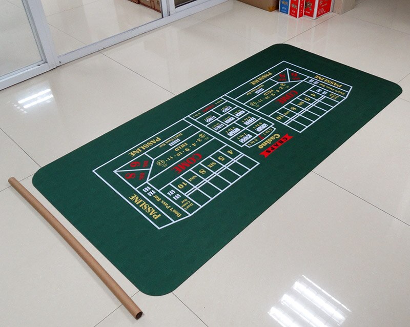 1.8M Craps Mat Rubber Tafelkleed Dice Game Casino Layout Draagtas Is Gratis