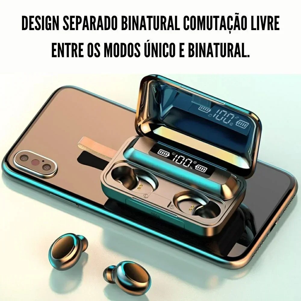Nuevos auriculares Bluetooth F9 9D estéreo de graves altos auriculares deportivos manos libres Control táctil Tws auriculares inalámbricos auriculares impermeables