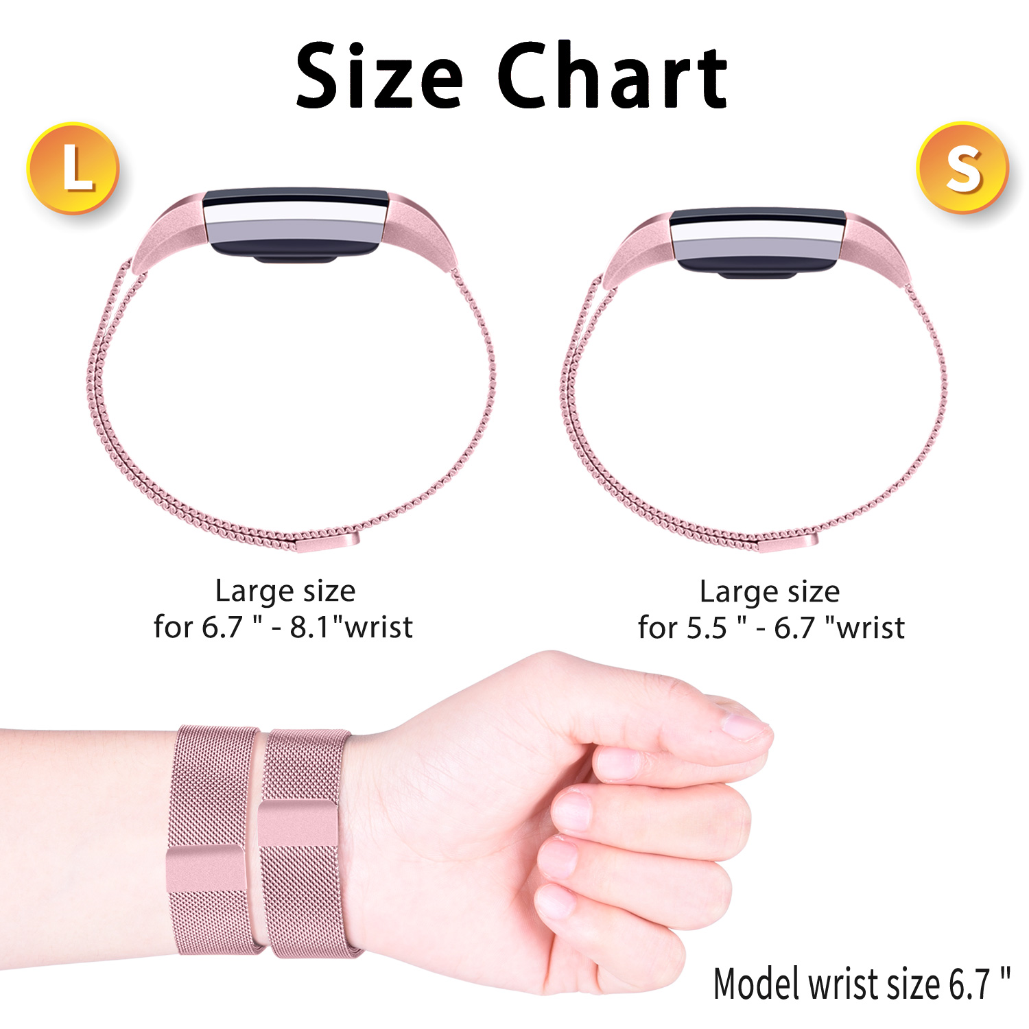 Magnetische metalen band voor Fitbit Charge 2-band vervangende armband Polsband voor Fitbit Charge 2-band Slimme horlogebandaccessoire