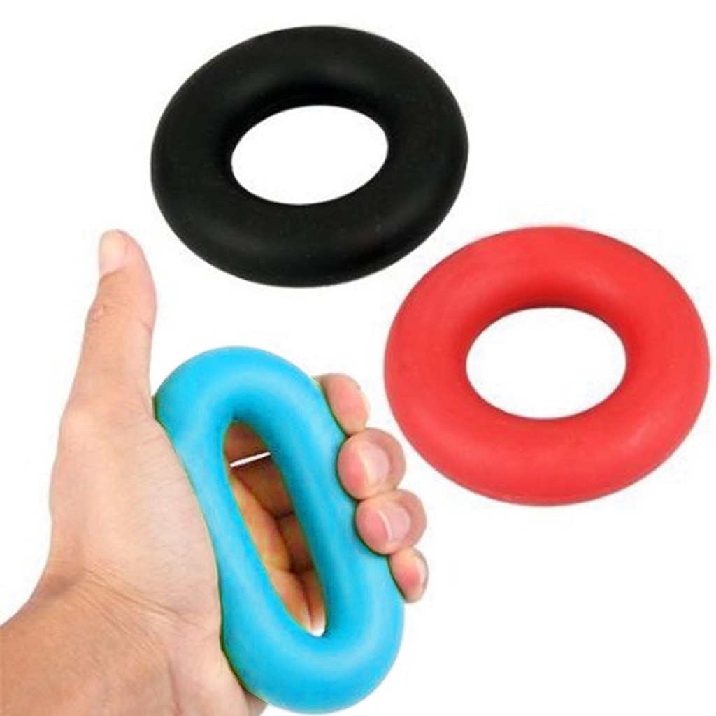 1pcs Strength Hand Grip Ring Muscle Power Training Rubber Ring Fitness Body Building Carpal Expander Training Finger Ring #45