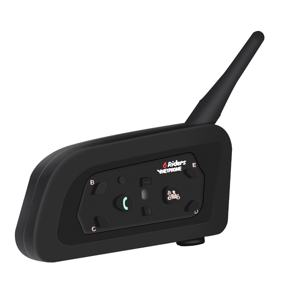V6 Multi BT Interphone 1200M Motorcycle Bluetooth Helmet Intercom intercomunicador moto interfones headset for 6 Rider