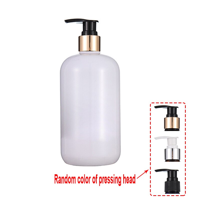 500Ml Badkamer Shampoo Douche Flessen Hervulbare Zeepdispenser Druk Dispenser Met Aparte Label Stickers: D