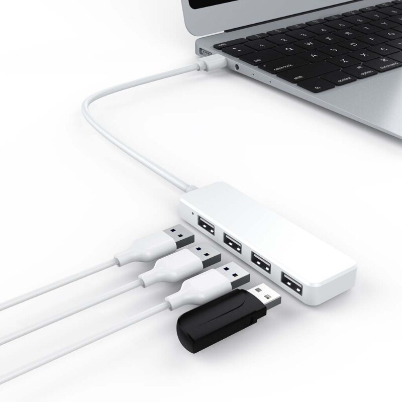 Usb 2.0 4- poorts hub-extensie splitteradapter voor laptop-pc-computerlader dxac