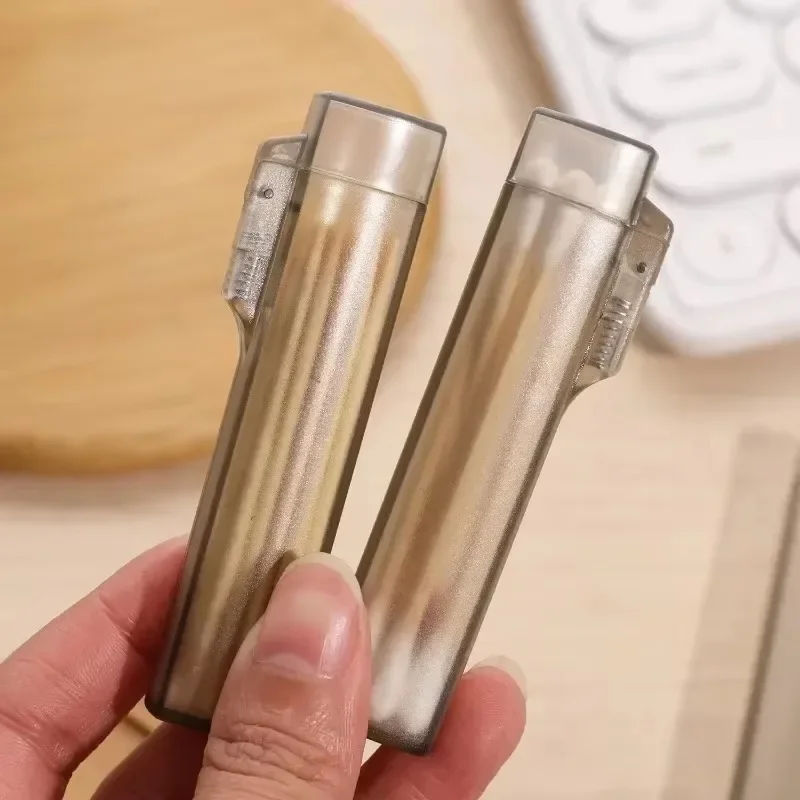 10/1 stk. bærbar gjennomsiktig tannpirkerholder gjenbrukbar tannpirkeroppbevaringsboks bomullspinneetui nåleetuier restaurantutstyr