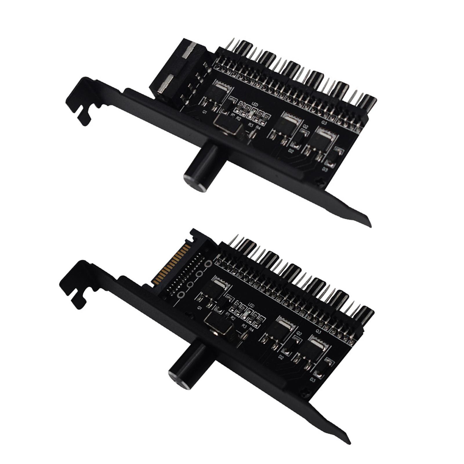 6 Way PC Cooler Cooling Fan Speed Controller PCI Bracket Save Space High Performance for CPU Case VGA PWM Fan 12V