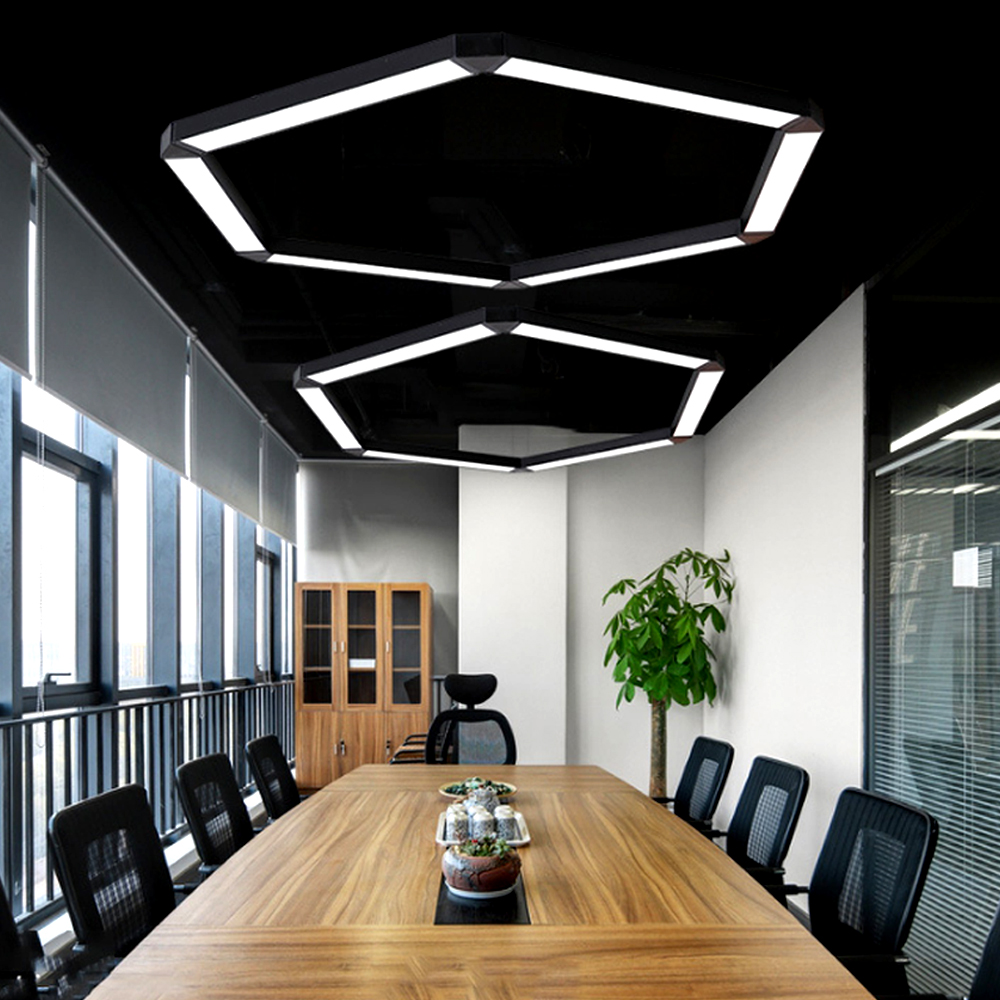 LED Long Bar Modern Simple Commercial Lighting Ceiling Lamp Office Rectangular Suspender Lamps Square Fluorescent Lamp Suspender