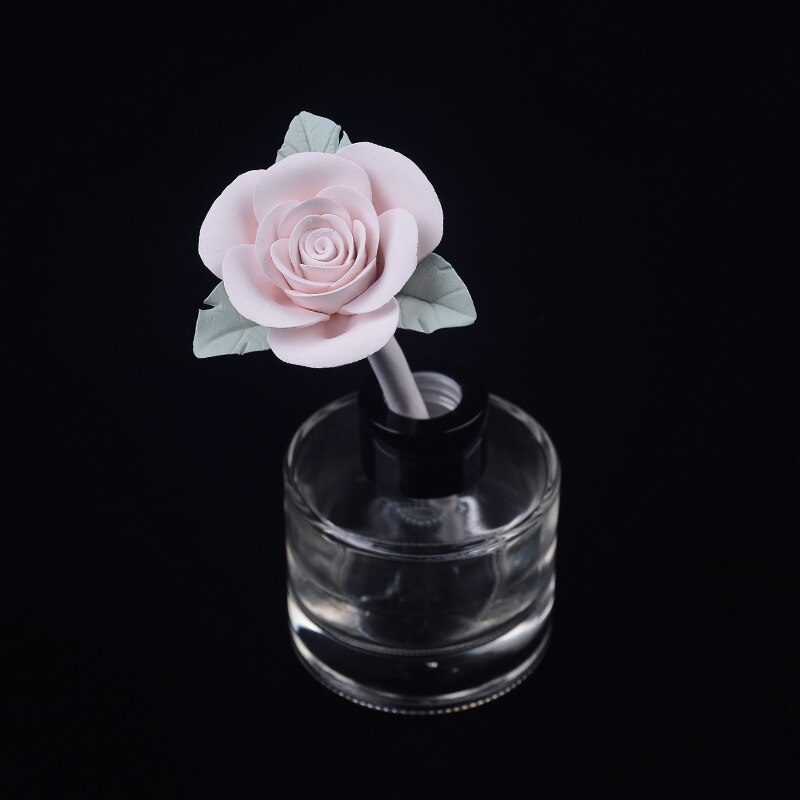 1pcs Aromatherapy Ceramic Flower for Reed Diffuser, Home Fragrance and Essential Oil Home Decoration Ceramic Accessaries: Orange