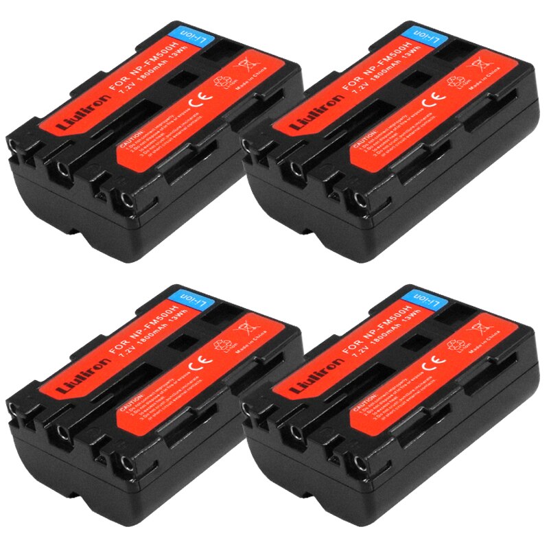 4x Bateria NP-FM500H NP FM500H Battery for Sony Alpha A58 A57 A65 A77 A99 A900 A700 A580 A560 A550 A850 accessories: 3battery