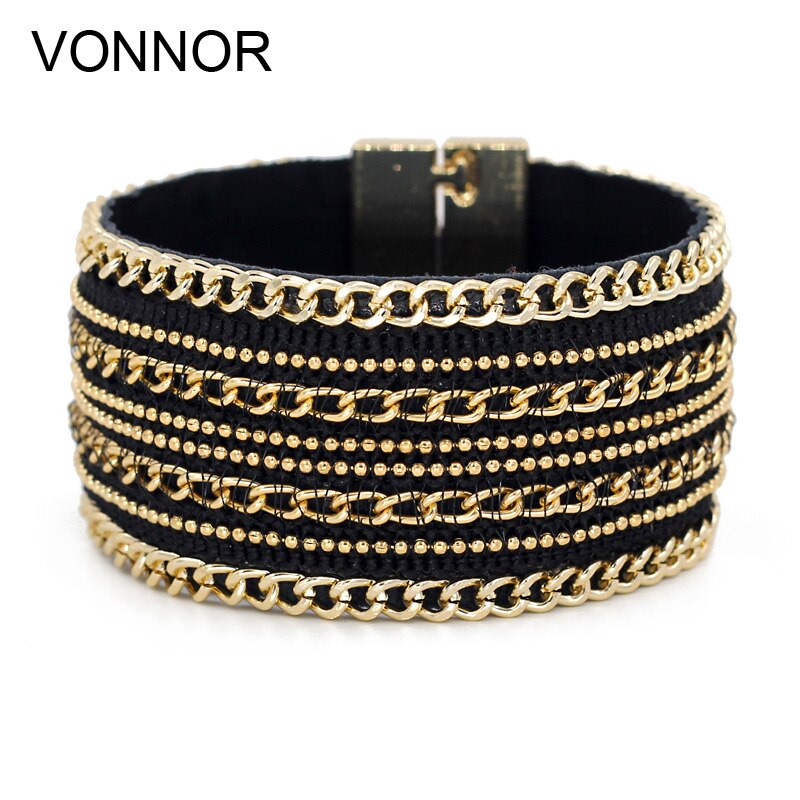 VONNOR Sieraden Armband voor Vrouwen Leer Bangles Armbanden Accessoires Ketting Armbanden Vrouwelijke