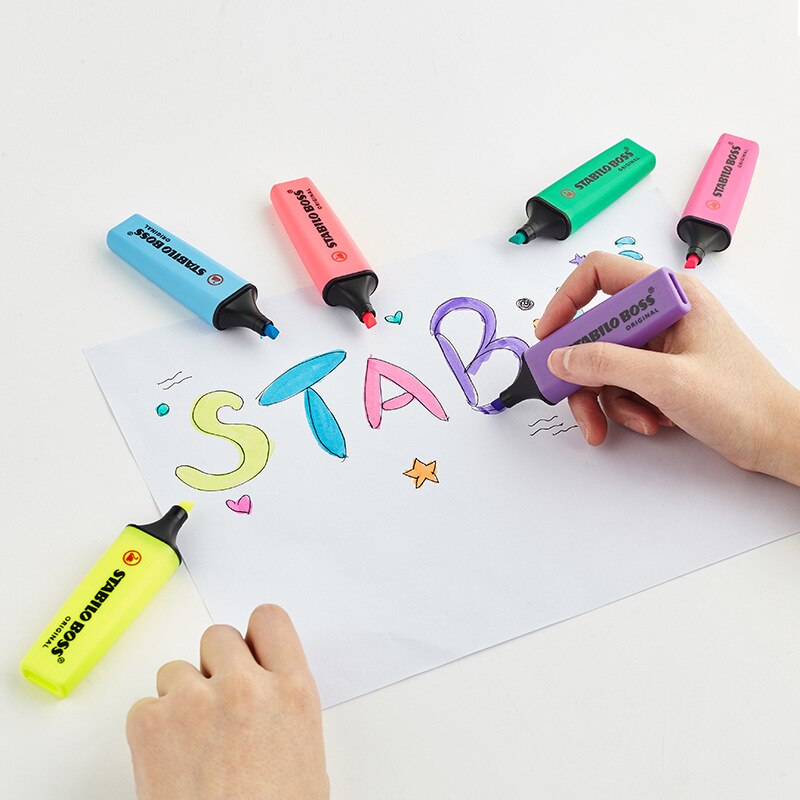 STABILO – stylo Fluorescent 9 couleurs, 1 pièce, marqueur