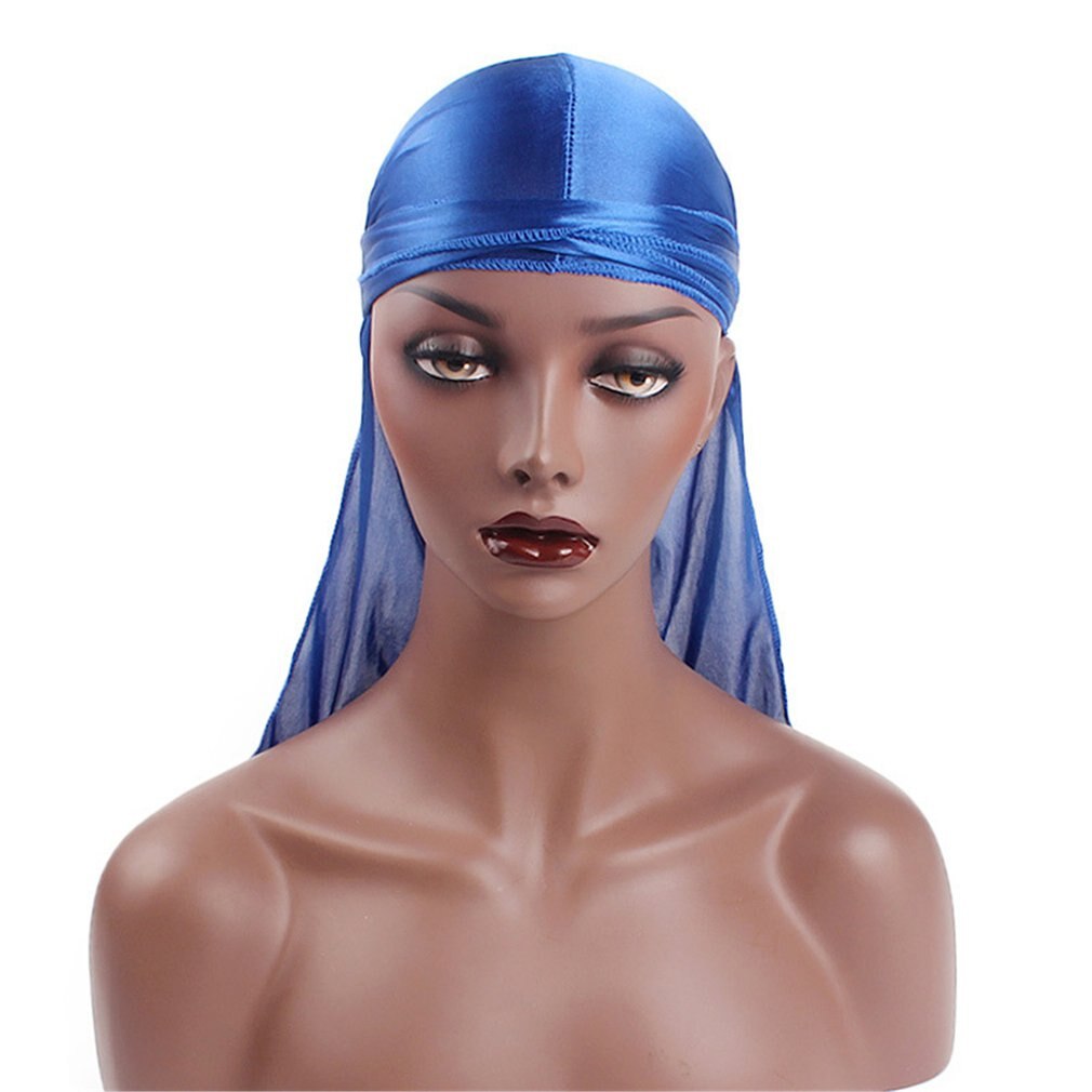 Männer Frauen Silk Satin Atmungsaktiv Seidig Durag 360 Welle Kühlen Bandana Hut Turban