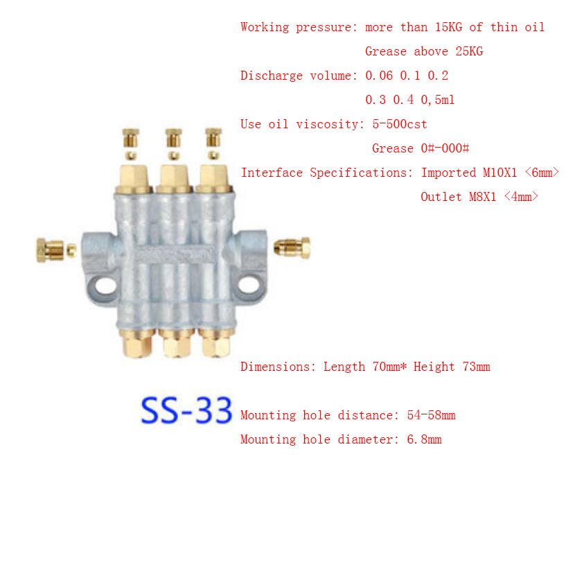 1PC Volumetric Oil Distributor 2-6 Way Lube Oil Piston Distributor Value Manifold Block For Lube Pump CNC Machine Tool Lathe: 12