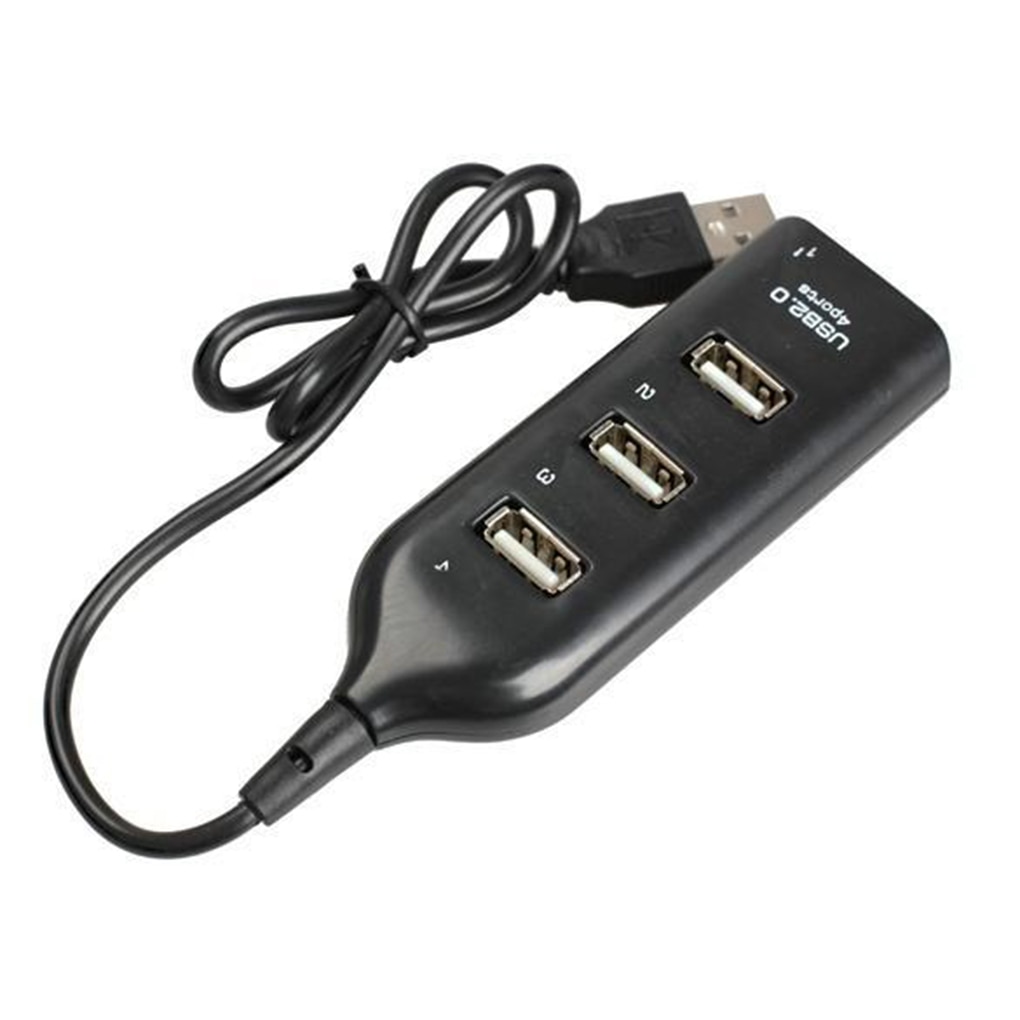 4 porte usb 2.0 hub plug expander adapter med kabel opladning koncentrator computer bærbar tilbehør
