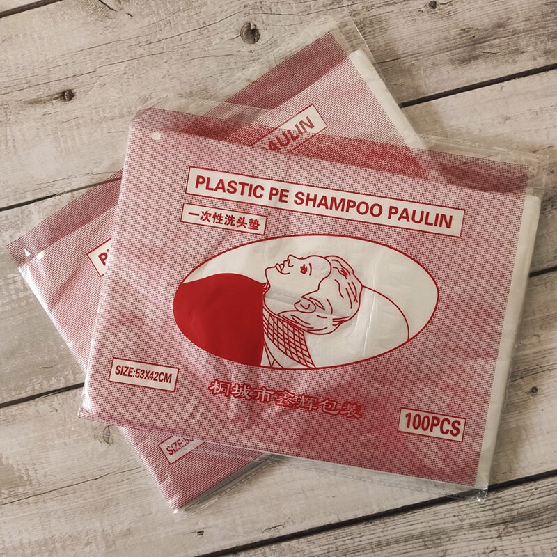 Tablier de coiffure jetable, 100 pièces, bavoir Transparent et lavable, Cape imperméable pour Salon de coiffure à domicile