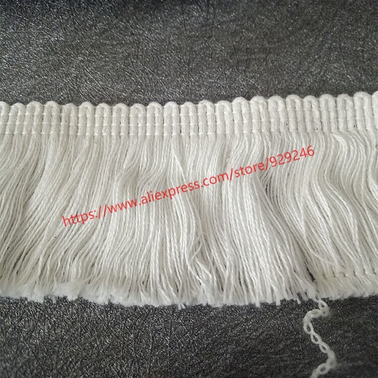 3 Yards/Lot 5Cm Offwhite 100% Katoen Kant Kwastje Trimmings Voor Kledingstuk Naaien Accessoire Wit Textiel Gordijn Kant franjes