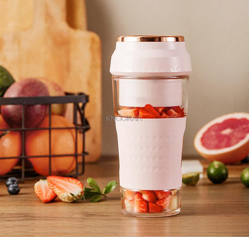 Sokowirówka mini przenośne domu owoce ładowania podręczna sokowirówka podróży przenośne owoce elektryczny sokowirówka mini dania kuchni: różowy