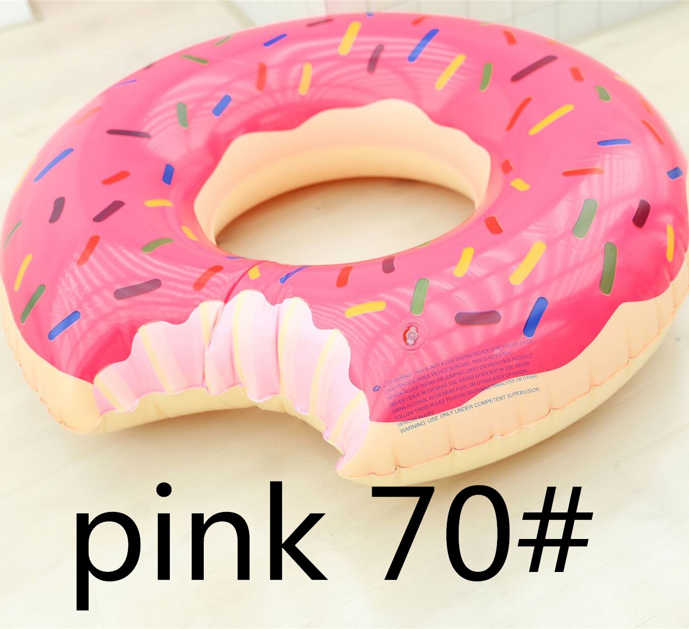 Opblaasbare donut zwemband gigantische zwembadvlot zomer buitenactiviteiten strandfeest zwembad opblaasbaar matras water: Roze 70