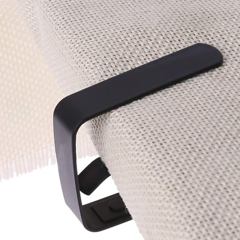 Lot de 8 pinces à nappe en acier inoxydable, support pour nappe de pique-nique noir réglable et antidérapant