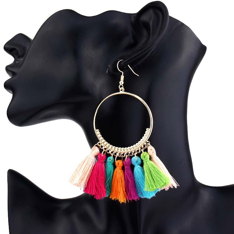 Earrings For Women Luxury Round Ball Earrings Wedding Charm Long Earringjewelry Bohemia: color