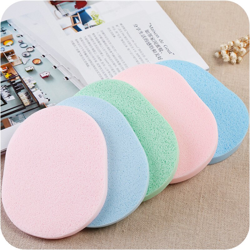 2 Stuks Gezichtsreiniging Spons Bladerdeeg Gezicht Cleaning Wash Pad Puff Beschikbaar Soft Make Zeewier Spons Make-Up Reiniging