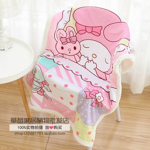 Duffy Bear Stellalou Shelliemay HelloKitty MyMelody Cinnamoroll PomPomPurin Plush Blanket Quilt Student Office Nap Cover Blanket: 7