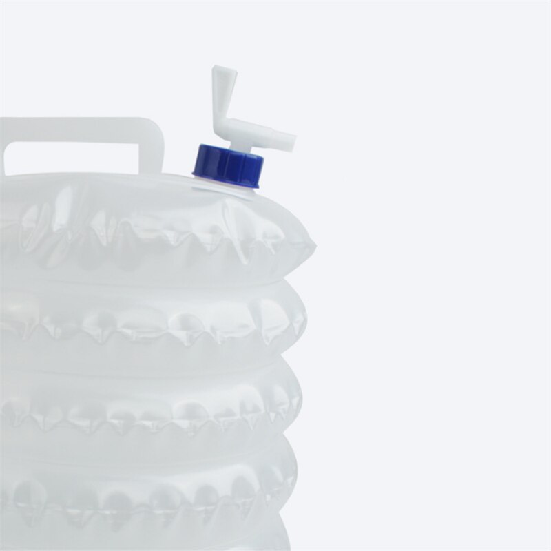 Bolsa de agua plegable telescópica para exteriores de 5L, cubo, grifo para coche EP, bebida cámping, termo, hervidor, bolsa de transporte a pie