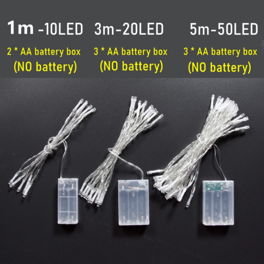 5/10M Girlande Weihnachtsbaum Gebühr Licht Batterie Kasten Schnur Lampe Kette Wasserdicht Hause Hochzeit Party draussen Dekor