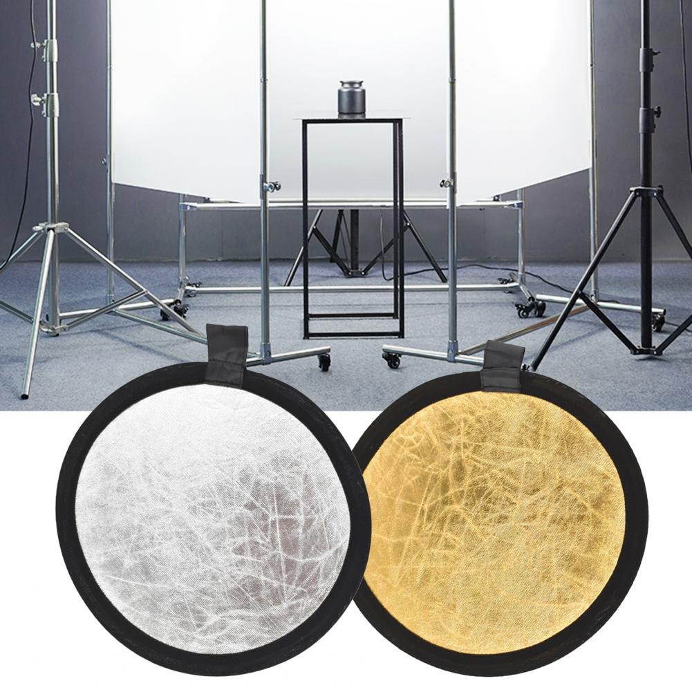 Compact High 30cm Foldable Photograph Disc Reflector Round Reflective Board Anti-deform for Studio