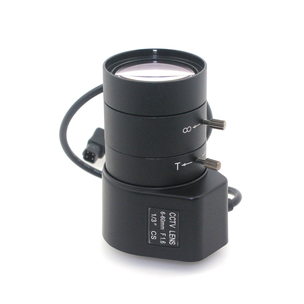 1.3MP 1/3 "6-60mm F1.6 CS DC auto iris Varifocale IR CCTV lente per Scatola Del Corpo macchina fotografica