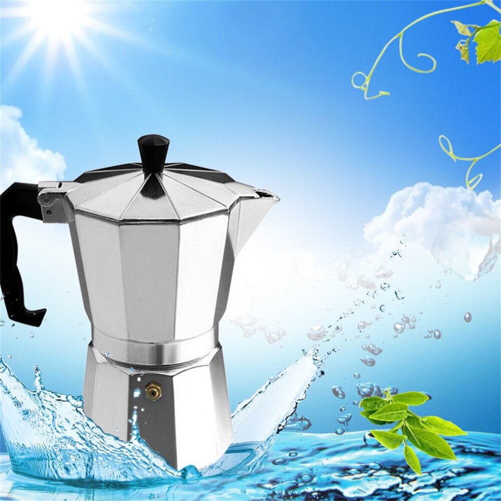 Coffee Maker Pot 3/6 Cups Espresso Pot Aluminum Moka Pot Coffee Maker Moka Espresso Latte Percolator Stove Top