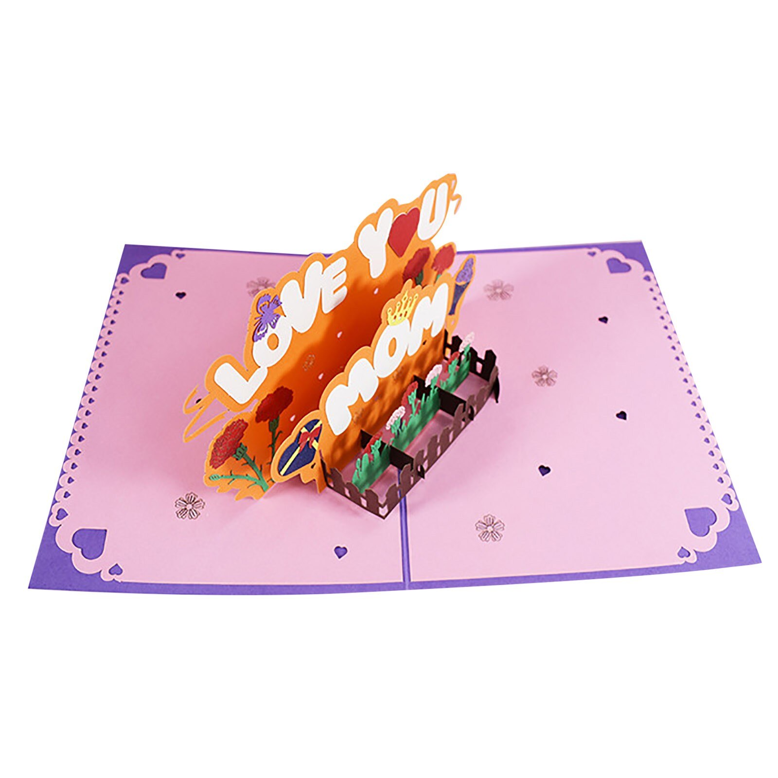 S# Mother's Day Flower Pop-up Card-3d Card Spring Mother Greeting Card Mothers Graduation Wedding Anniversary Get Well Sympathy: D
