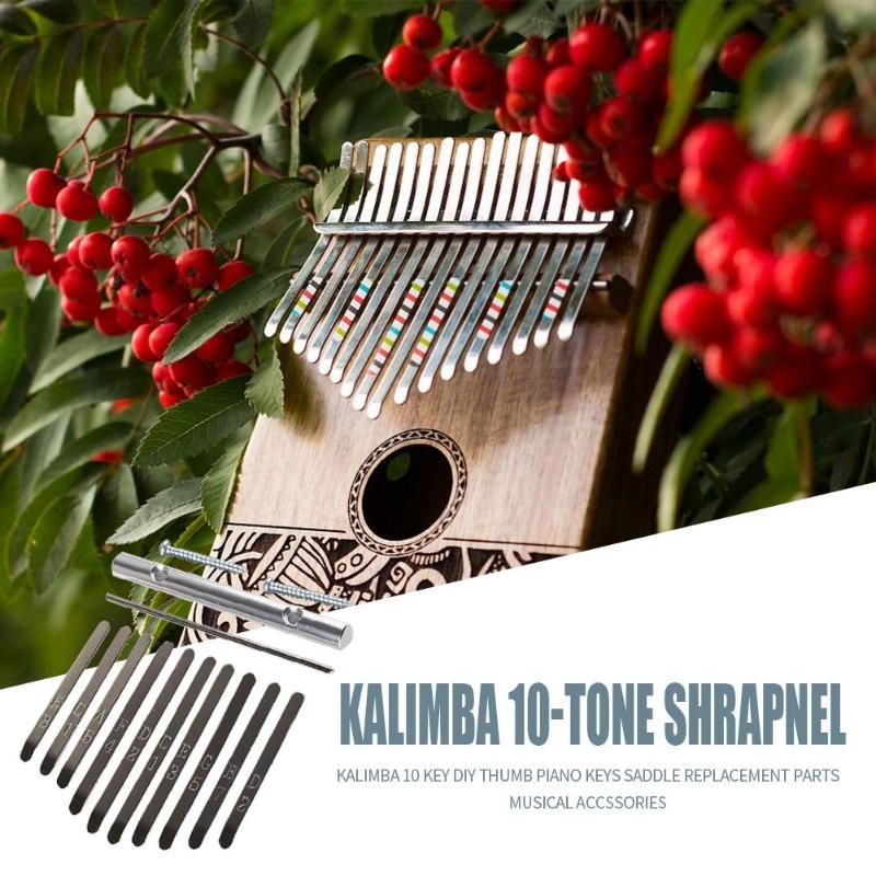 Kalimba-Piano de pulgar de 10 teclas, instrumento Musical, Pulgar, puente de Piano, sillín, Kit de Juego de llaves para Kalimba, piezas de repuesto DIY