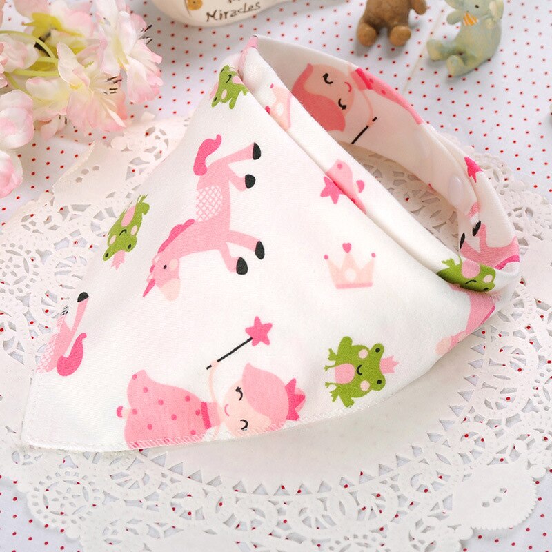 Dubbele Lagen Katoenen Baby Bandana Slabbetjes Burp Doeken Mooie Cartoon Dier Ster Beby Kids Dribble: A15