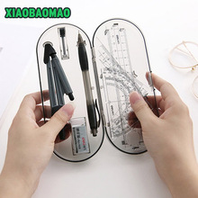Good Drafting Tools School Compasses Drawing Math Compasses Set Straight Ruler School Supplies Stationery