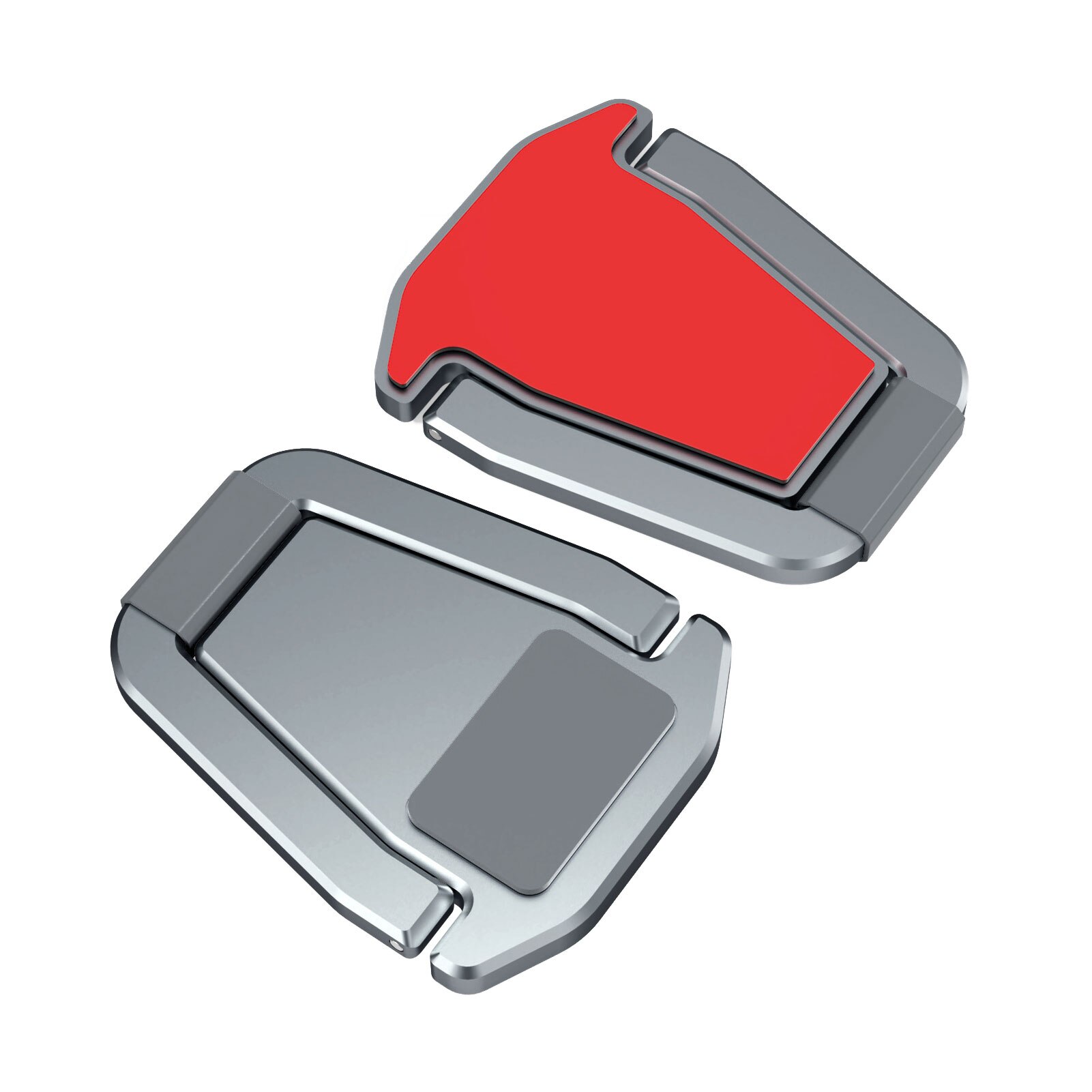 1 paar unsichtbare, tragbare, faltbare mini-laptopständer mit kühlfunktion, leichter, rutschfester aluminiumlegierungsständer, ergonomischer erhöhung: Grau