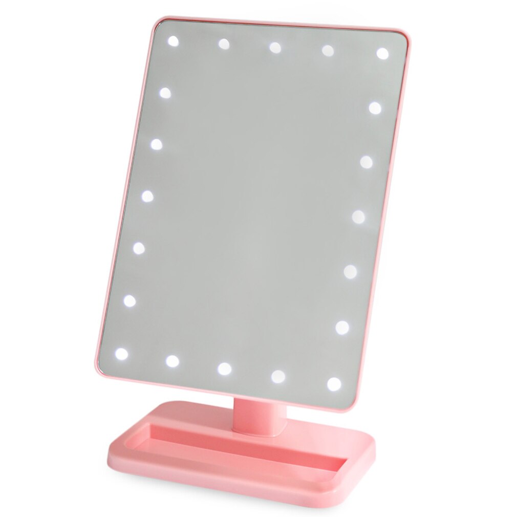 100% Brand Beauty Cosmetic Make Up Illuminated Desktop Stand Mirror With 20 LED Light With Exquisite And Appearance: Default Title