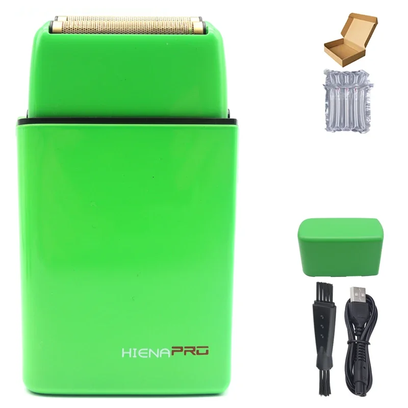 Afeitadora eléctrica para hombres, cuchillas de doble lámina de corte de 0mm, cabezal flotante de alta velocidad de 8200RPM, Ideal para barbería: Plata