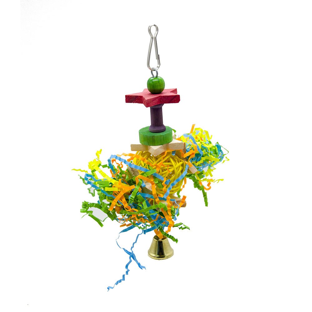 Juguete para loro y pájaro, Bola de campana para periquito, jaula para masticar, juguete de pájaro para mascotas, suministros para mascotas