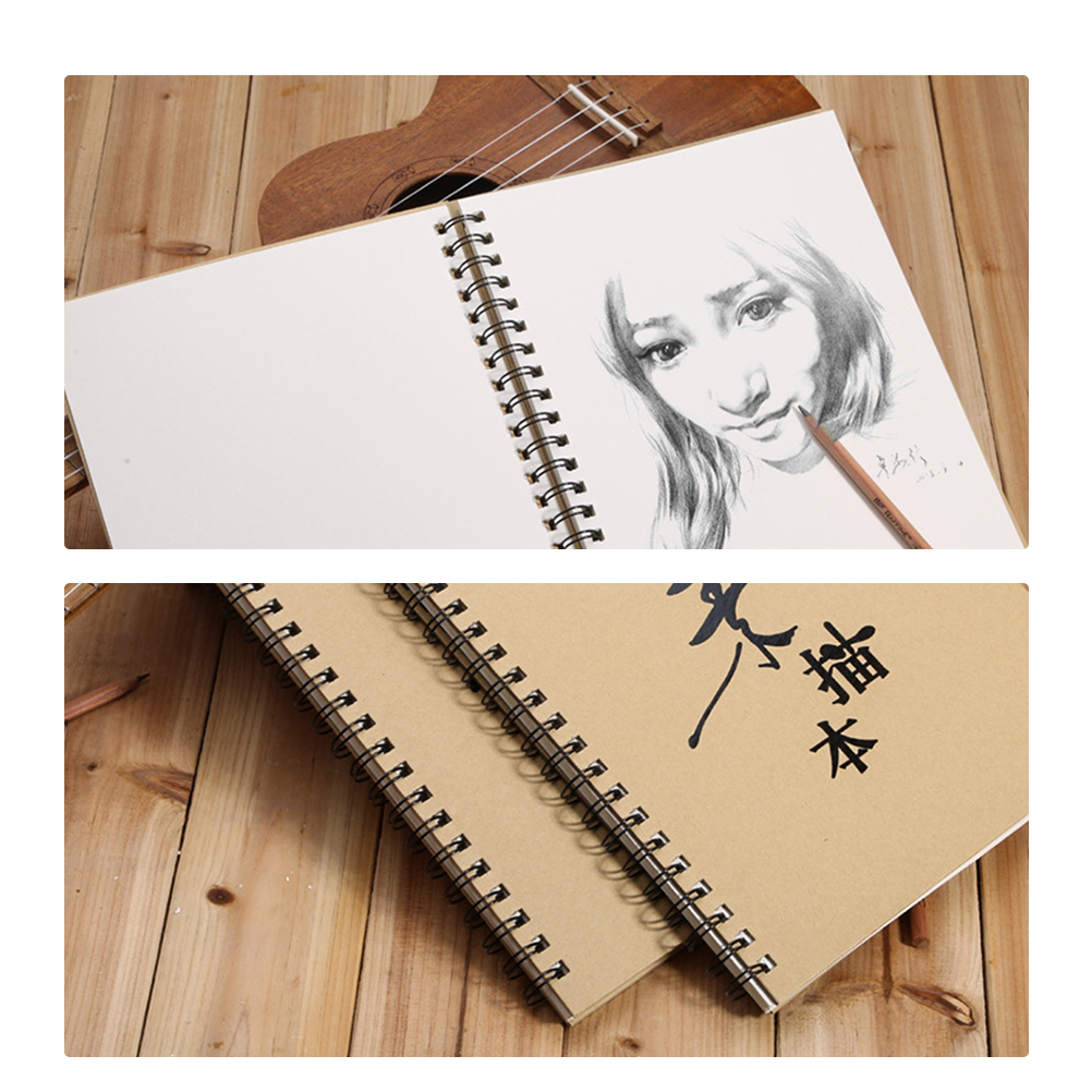 2Pcs Art Drawing Students Sketchbook Paper Painting Notepad Useful Drawing Book