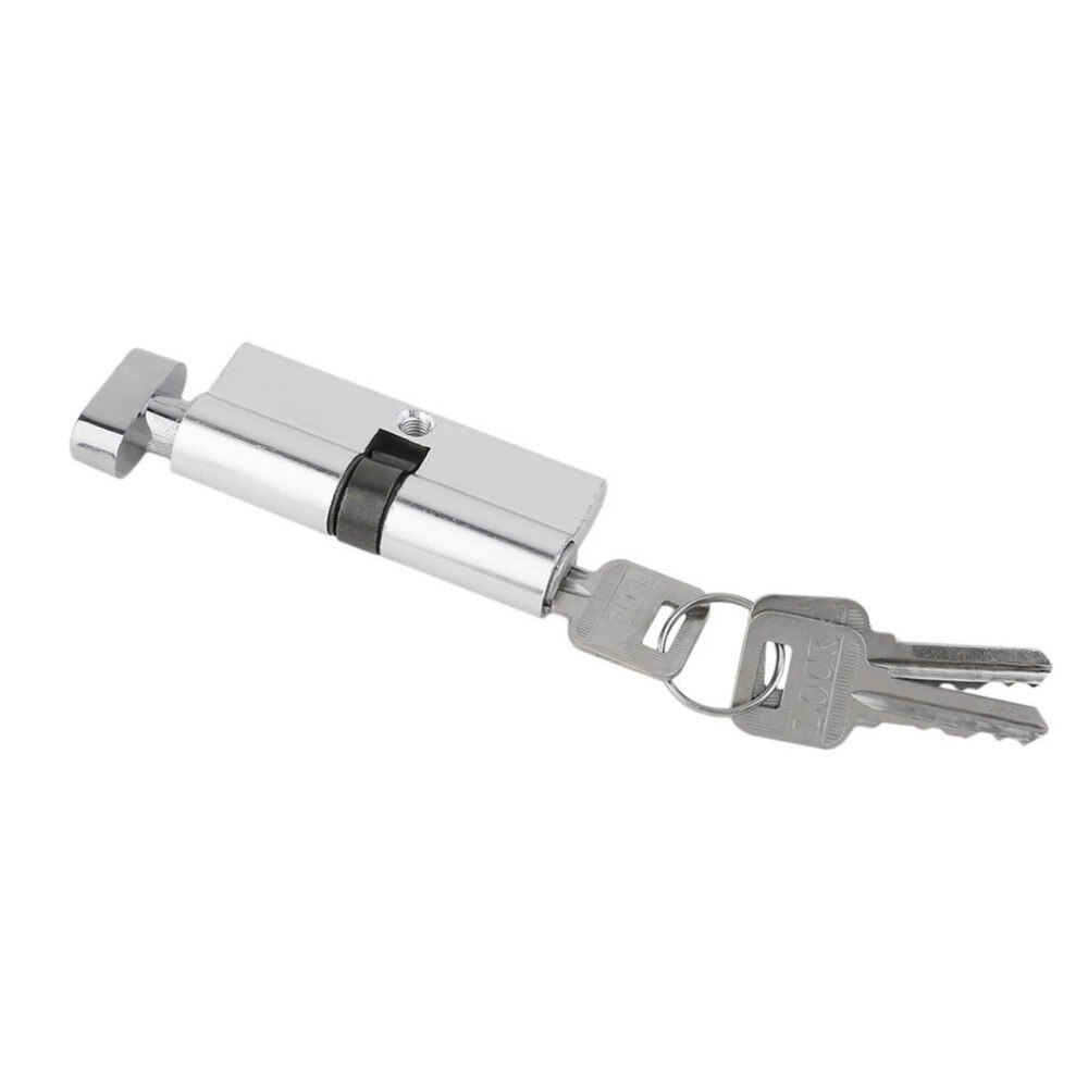 70mm Aluminum Metal Door Lock Cylinder Home Security Anti-Snap Anti-Drill With 3 Keys Silver Tone Set Tools
